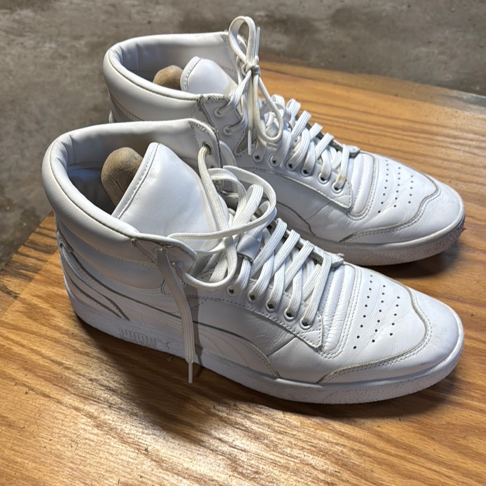 Puma Men's White High-Top Ralph Sampson Sneakers